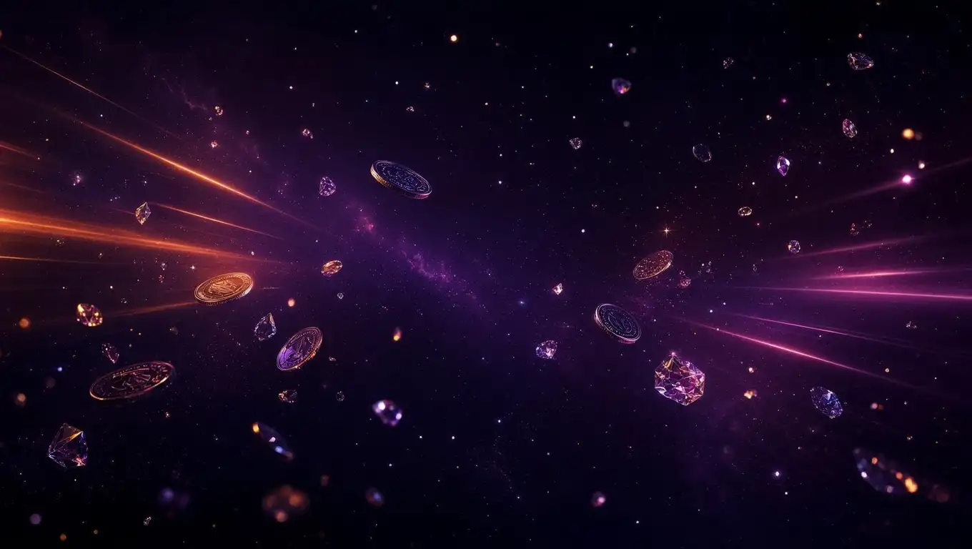 Space background with rocket representing fun and adventure