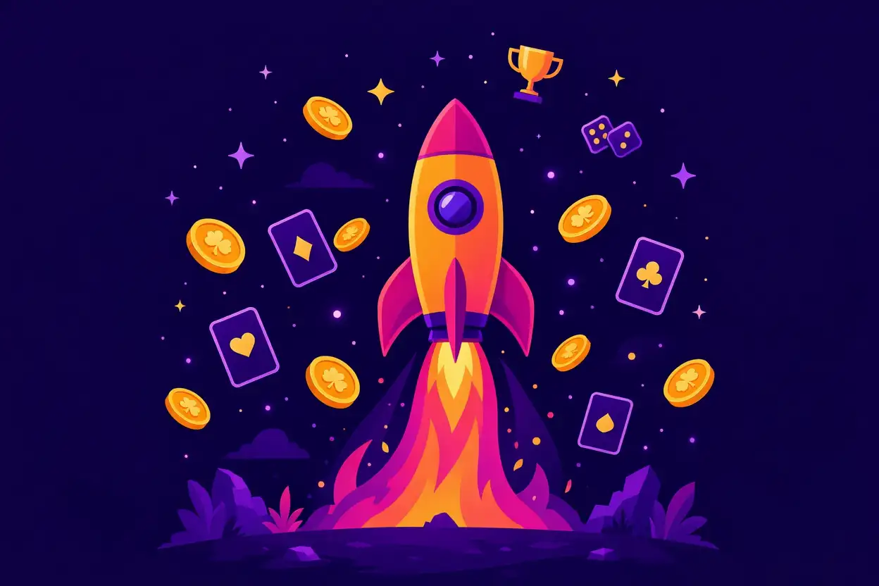 Ilustração da missão RocketBox Social Casino